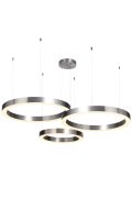 Lampa wisząca CIRCLE 60+60+80 LED nickel na 1 podsufitce
