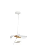 Lampa wisząca ENIGMA LED biało złota 40 cm