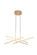 Lampa wisząca CRISS CROSS LED złota 78 cm