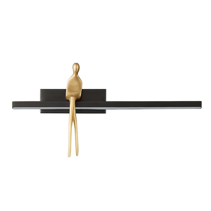 Lampa ścienna led AMICI czarna 31 cm