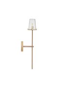 Lampa ścienna CLASSICO złota szklany klosz 62 cm