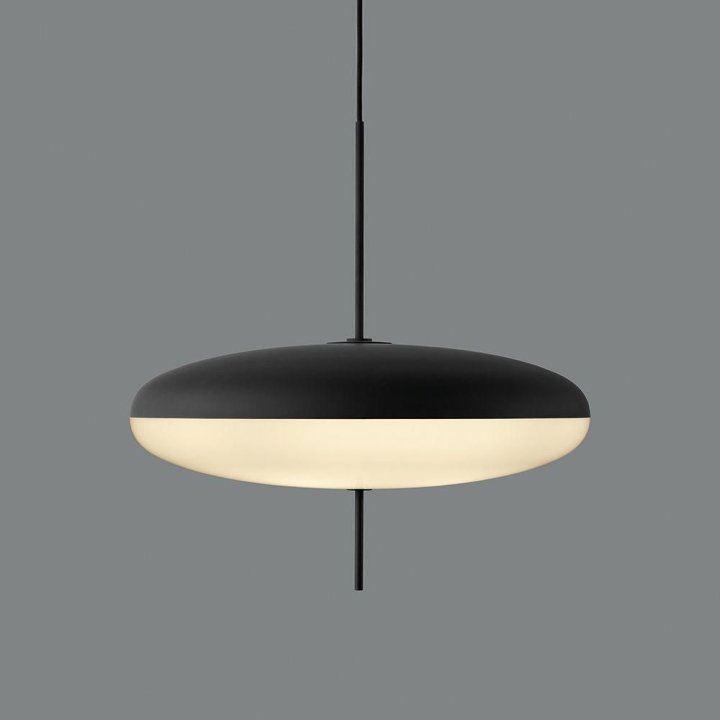 Lampa wisząca PIATTO biało-czarna 50 cm