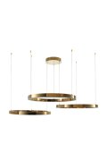 Lampa wisząca CIRCLE 40+60+60 LED złoty połysk na 1 podsufitce
