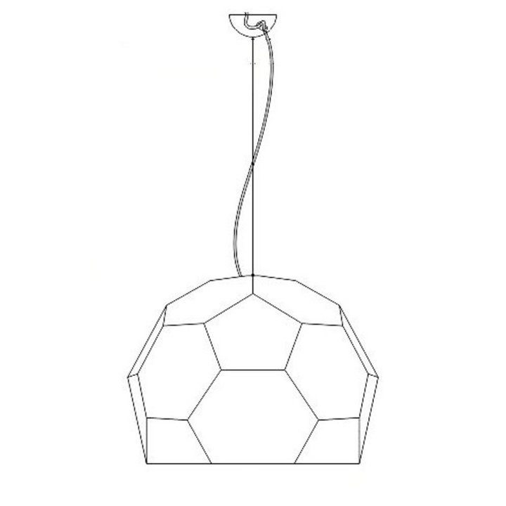 Lampa wisząca DOME półtransparentna 80 cm