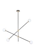 Lampa wisząca SPILLO czarno złota 92 cm