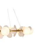 Lampa wisząca CHIC biało złota 105 cm - nowoczesna lampa do salonu