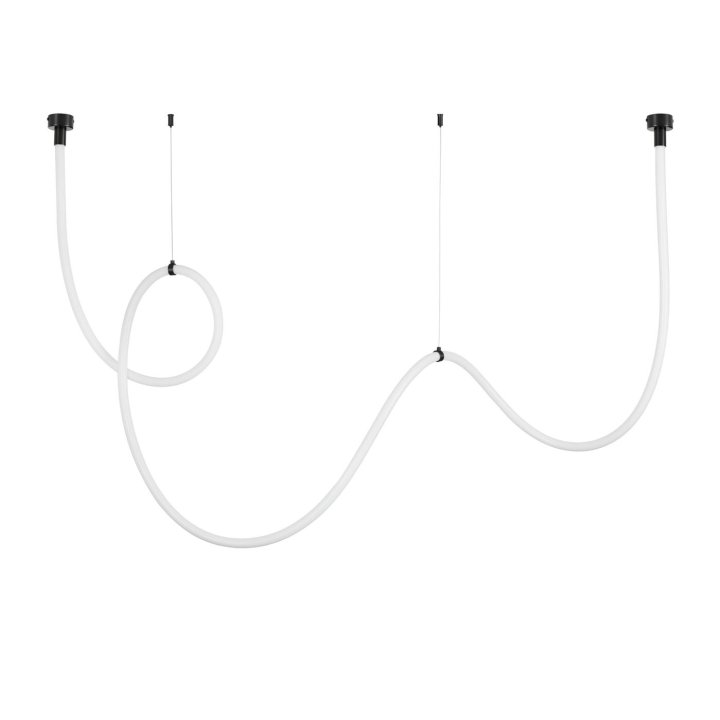Lampa wisząca SNAKE LED wąż ledowy czarna 400 cm