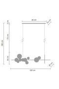 Lampa wisząca ORION LONG-120 czarna 120 cm