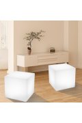 Lampa ogrodowa kostka CUBIC L LED RGBW 16 kolorów 43 cm