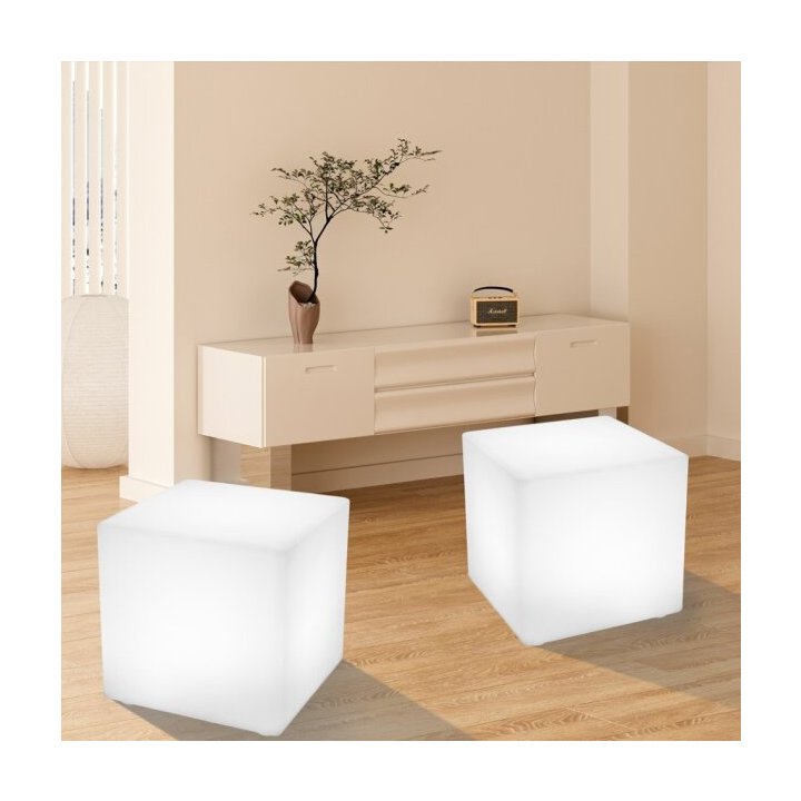 Lampa ogrodowa kostka CUBIC L LED RGBW 16 kolorów 43 cm