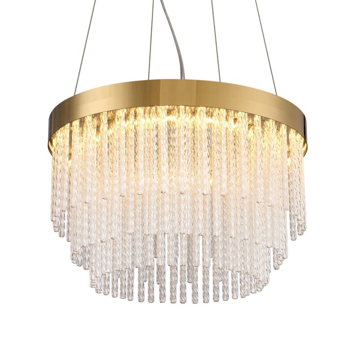 Lampa wisząca GLORIA LED kryształowa złota 40 cm