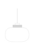 Lampa wisząca BOOM LED bursztynowo złota 35 cm