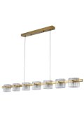 Lampa wisząca LED BACCIO złota 120 cm - nowoczesna lampa nad stół i wyspę