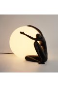 Lampa stołowa WOMAN-1 czarna 47 cm