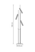 Lampa stojąca GOLDEN PIPE-3 czarno złota 180 cm