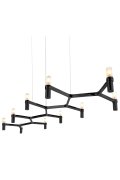 Lampa wisząca CANDLES-10 czarna 165 cm