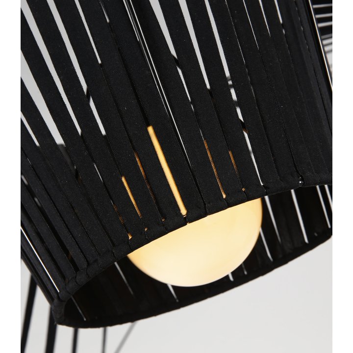 Lampa wisząca kapelusz SOMBRERO czarna 200 cm