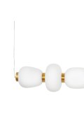Lampa wisząca BRILLA-6 LED biało-złota 125 cm