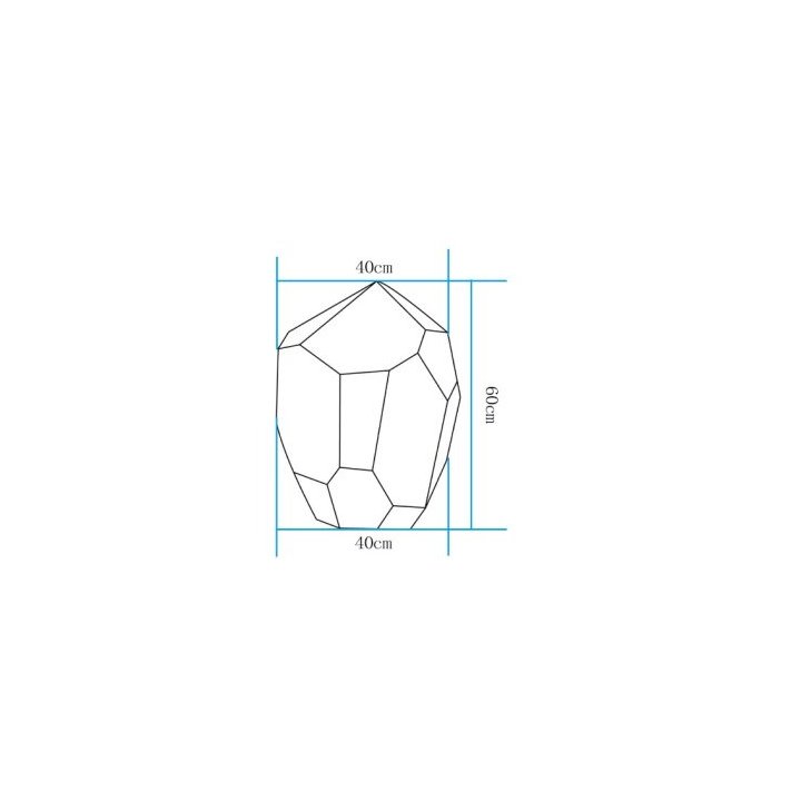 Lampa ogrodowa kamień DIAMOND XL LED RGBW 16 kolorów 60 cm