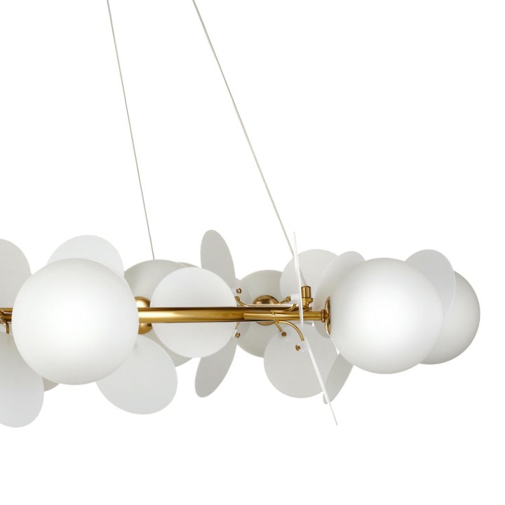 Lampa wisząca CHIC biało złota 105 cm - nowoczesna lampa do salonu