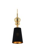 Lampa wisząca QUEEN-1 złoto czarna 18 cm