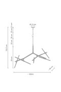 Lampa wisząca STICKS-10 złota