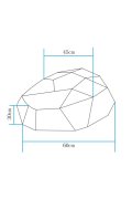 Lampa ogrodowa kamień DIAMOND L LED RGBW 16 kolorów 60 cm