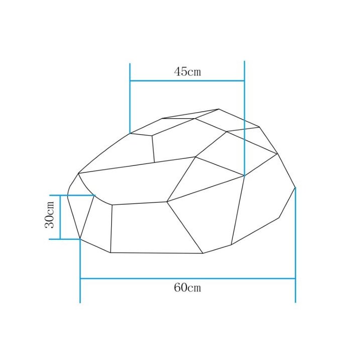 Lampa ogrodowa kamień DIAMOND L LED RGBW 16 kolorów 60 cm