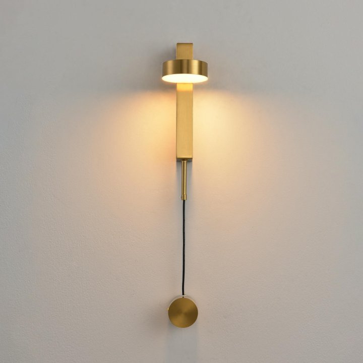 Lampa ścienna FIKO złota 120 cm