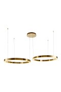 Lampa wisząca CIRCLE 80+80 LED złoty połysk na 1 podsufitce