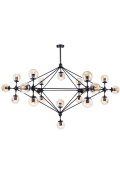 Lampa wisząca ASTRIFERO-21 bursztynowo czarna 165 cm
