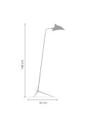 Lampa podłogowa CRANE-F1 czarna 160 cm