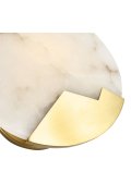 Lampa ścienna MARMO biały marmur i mosiądz 20cm