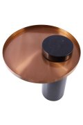 Stolik kawowy COLUMN marmurowy czarno miedziany 55 cm