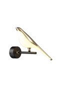 Lampa ścienna PTAK TIT LED złoto-czarna 28 cm