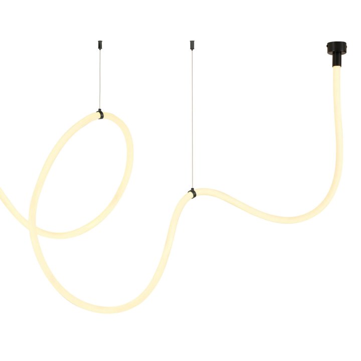 Lampa wisząca SNAKE LED wąż ledowy czarna 500 cm