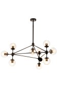 Lampa wisząca ASTRIFERO-10 bursztynowo czarna 90 cm