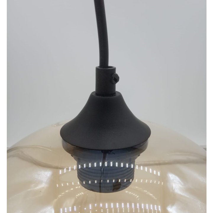 Lampa wisząca LOVE BOMB bursztynowa 25 cm