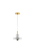 Lampa wisząca UNIVERSO marmurowo złota 18 cm