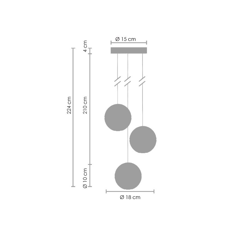 Lampa wisząca STARLIGHT-3 kryształowa 18 cm