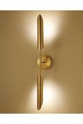 Lampa ścienna MIKA-2 złota 76 cm