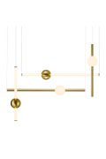 Lampa wisząca O-LINE L-4 LED mosiądz 110 cm
