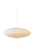 Lampa wisząca SILK FLAT biała 50 cm - nowoczesna i minimalistyczna