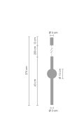 Lampa wisząca O-LINE LED 63 cm czarna