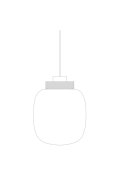 Lampa wisząca BOOM LED szaro złota 25 cm