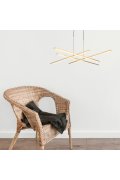 Lampa wisząca CRISS CROSS LED złota 78 cm