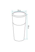 Lampa ogrodowa donica FLOWER POT L LED RGBW 16 kolorów 90 cm