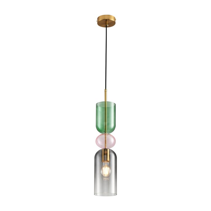 Lampa wisząca PASTELLO GREEN szklana kolorowa 11 cm