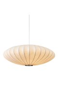 Lampa wisząca SILK FLAT biała 50 cm - nowoczesna i minimalistyczna