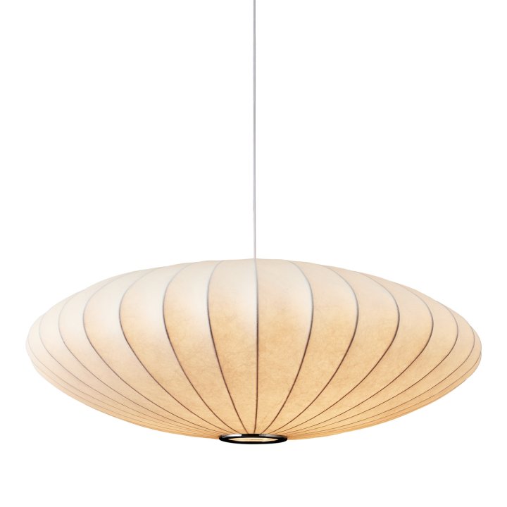 Lampa wisząca SILK FLAT biała 50 cm - nowoczesna i minimalistyczna
